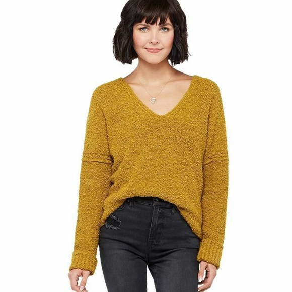 Free People Finders Keepers V neck sweater in Athens Moss Sz XS (oversized) EUC - Picture 1 of 9